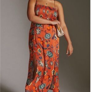 Maeve Anthropologie maxi size 2x orange paisley comfy plus